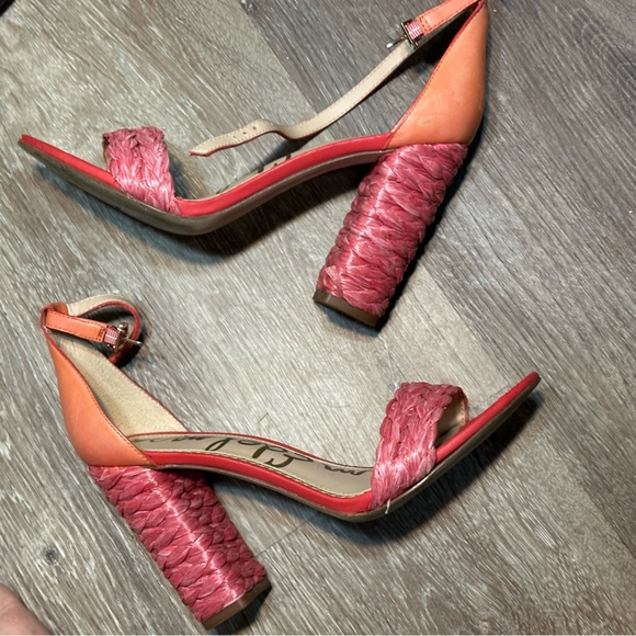 Sam Edelman Women's Yoana Raffia Leather Coral
Ankle-High Heel women size 9 - Picture 8 of 17